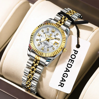 POEDAGAR 780 Luxury Elegant Watch Waterproof Women Watch Luminous Date