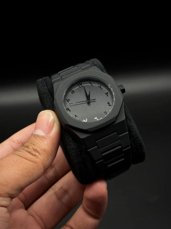 Aura Black Arabic Dial Watch